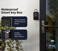 Boîte à clés intelligente IP65 Tuya TTlock double plateforme avec code, en alliage d'aluminium, avec empreinte digitale et clé pour Airbnb et maison connectée