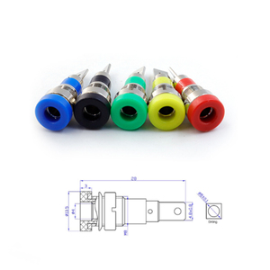 4 मिमी कम प्रोट्रूज़न ऑडियो वीडियो पैनल सॉकेट pvc आवास निकेल 24 ए इन्सुलेशन केले जैक टर्मिनल केले महिला - Product Image 3