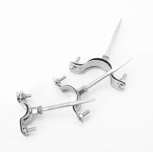 Collier de serrage avec clous PVC blanc et deux vis pour la fixation de clous et boulons d'ancrage supplémentaires Outils de forage pour collier de serrage - Product Image 3