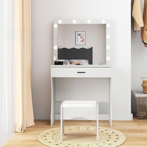 <span class=keywords><strong>Coiffeuse</strong></span> moderne minimaliste <span class=keywords><strong>avec</strong></span> miroir et tabouret, mobilier de chambre personnalisable pour la maison - Product Image 5
