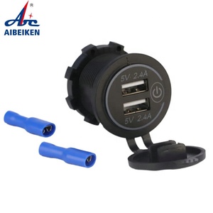 12V 4.2A LED Light Dual Port Chạm Vào USB Car Charger Ổ Cắm Cho Xe Thuyền Marine Điện Thoại Di Động - Product Image 5