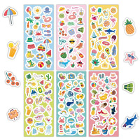 Autocollants de dessins animés personnalisés, autocollants en vinyle imperméables, feuilles d'autocollants de dessins animés pour la décoration des enfants, vente en gros, fabricant en vrac