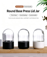 Pot en verre transparent vide de 100 ml avec couvercle sécurité enfant, bouteille de rangement hermétique portable pour pilules, herbes sèches, épices - Vente en gros
