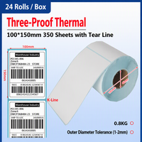 Étiquettes thermiques 4x6 pour codes-barres, emballage 100x150mm, étiquettes thermiques adhésives 4x6, rouleau de 500 pièces