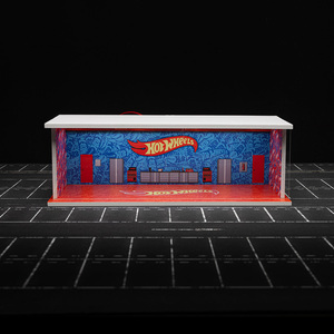 โรงจอดรถจำลองขนาด 1/64 พร้อมไฟ LED USB สำหรับรถโมเดล  พร้อมที่จอดรถสมจริง - Product Image 3