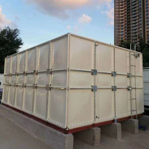 Réservoir d'eau haute pression à panneaux sectionnels en fibre de verre FRP GRP SMC personnalisés de grande capacité, réservoir sous pression, pompe, moteur, moteur 1 - Product Image 1