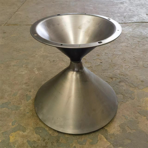 ODM dibujo personalizado CNC repuesto aluminio Metal piezas giratorias, <span class=keywords><strong>Trompeta</strong></span> comedor Oval café muebles patas Tulip Base de mesa - Product Image 2