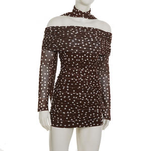 ชุดเดรสสั้นเปิดไหล่แขนยาวทรงสลิมฟิต - Product Image 6