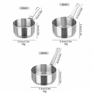Vente en gros de coupelles à sauce en acier inoxydable 304 avec poignées, mini plats à sauce au design moderne pour les buffets et les restaurants - Product Image 2