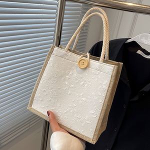 Sacs fourre-tout naturels réutilisables et imperméables de luxe pour courses de vêtements - Product Image 6