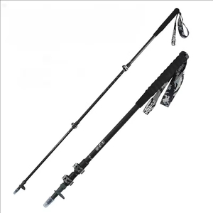 Bastón de carbono súper ligero para hombres y mujeres bastón de trekking telescópico de 3 secciones para escalar mango de EVA - Product Image 2