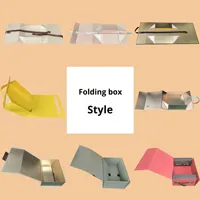 Boîte cadeau personnalisée avec fermeture magnétique pour emballage cosmétique vide pliable