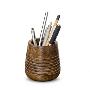 Natural Wooden <b>Pen</b> Stand Holder, Handmade Desk <b>Organizer</b> for <b>Pens</b>, Pencils, Brushes and Office Supplies, Decorative Tabletop Sto - Product Image 6