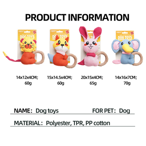 Manufacturer Wholesale <strong>Rabbit</strong> Fox Elephant Lion Squeaky TPR Chew <strong>Pet</strong> <strong>Toys</strong> - Product Image 3