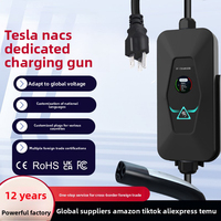 Cable de Carga para Vehículos Eléctricos ANSI J1772, Compatible con Tesla NACS, Cargador para Auto, Uso Doméstico Inteligente