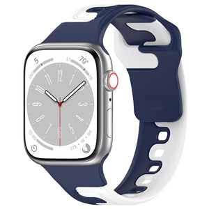 สายรัดกันน้ําและกันเหงื่อสีคู่ที่สร้างสรรค์และทันสมัยสําหรับ <span class=keywords><strong>AppleWatch</strong></span> Series1-9 สําหรับสายนาฬิกาซิลิโคน Iwatch - Product Image 6