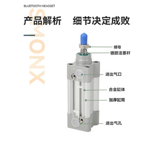 Pour cylindre de type Festo DSBC40/50/63/80/100/125 Pièces pneumatiques avec 25*50X75/150/200PPVA-N3 - Product Image 5