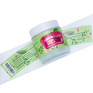 Autocollant en rouleau personnalisé pour emballage de pots cosmétiques et de soins de la peau, avec impression dorée en relief, étanche, marque privée - Product Image 1