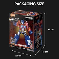 BLOKEES Transformers Action Edition Action Figure Robot Toy Warna Merah Biru dengan Simbol