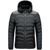 Manteaux rembourrés imprimés personnalisés Bulle Outdoor Zipper Puffer Manufacturer Warm Winter Men Puffer Jacket