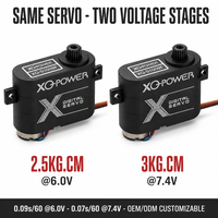 Servomoteur numérique sans noyau XQ-POWER XQ-S1009F 7,7g 3KG, engrenages métalliques, boîtier tout aluminium, étanche, OEM pour avion RC