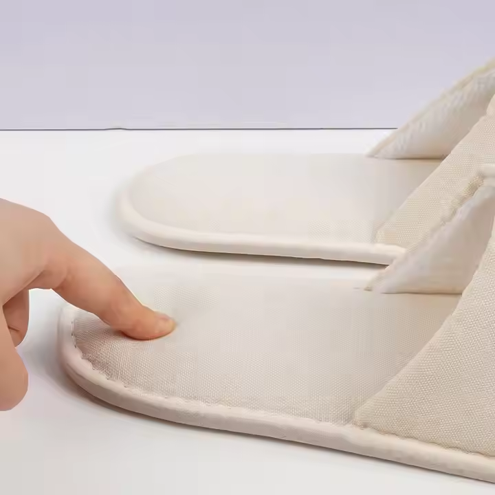 Custom Logo Linen Hotel Room Slipper