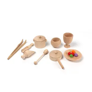 बच्चों के लिए लकड़ी के सेंसरी बिन टूल्स मोंटेसरी खिलौने सेंसरी खिलौने सेट