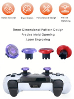 Nouveau jeu de capuchons et de palettes de joystick en métal 6 en 1 pour manette PS5 Elite, accessoires comprenant des capuchons de joystick, des palettes et un coffret cadeau exquis