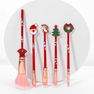 Face Makeup Brush Set Metal Handle Synthetic Hair Concealer Fan Eyeliner Compatible Custom <b>Gift</b> <b>Box</b> Professional Brushes - Product Image 1