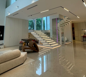 Prima Sang Trọng Dẫn Ánh Sáng Với Cảm Biến Thẳng Cầu Thang Tùy Chỉnh Thiết Kế Cầu Thang Bằng Gỗ Bước Lan Can Lan Can Trong Nhà Cầu Thang - Product Image 3