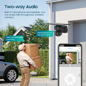 Fabbrica 4G Sim solare sorveglianza esterna WIFI 5MP 2K sicurezza impermeabile PTZ Wireless CCTV IP telecamera di allarme di rilevamento del movimento - Product Image 3