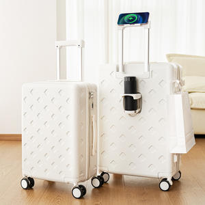 กระเป๋าเดินทางยงเชิง ขนาด 24 นิ้ว สีขาวคลาวด์ ล้อหมุนได้ ปิดด้วยซิป เหมาะสำหรับทุกเพศ รุ่นฤดูใบไม้ร่วง 2024 - Product Image 4