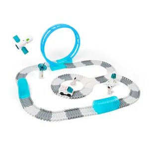 B/O Space explore electric plastic loop track assembly car toy for kids