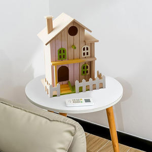 Bitmemiş asılı kuş evi 100% ahşap ahşap yapılmış iki katlı yazlık kuş evi - Product Image 6