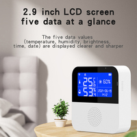 Tuya – télécommande Wifi intérieure avec écran d'affichage Lcd, thermomètre, détecteur d'humidité, alarme