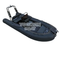 Bateau pneumatique à coque rigide (RHIB) Yoolwin 480 cm en aluminium léger haute vitesse pour sports nautiques et patrouille