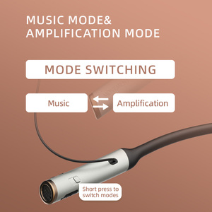 2 en 1 para reducción de ruido inalámbrico Auriculares de escucha auxiliares Diseño de cuello colgante de oreja doble para audífonos - Product Image 3