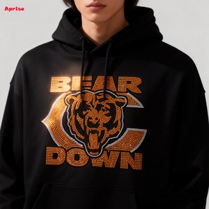 Motivo Termoadesivo con Strass per Football dei Chicago Bears, Design 'BEAR DOWN' in Cristallo per <span class=keywords><strong>Abbigliamento</strong></span> Sportivo - Product Image 4