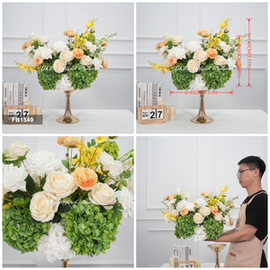 Hot Sale Artificial Flowers ball Centerpiece decor Silk Rose Flower ball Aisle Runner for Wedding Decor - Product Image 3