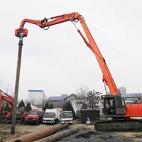 Martillo Vibratorio Hidráulico KN250 Montado en Excavadora, Martillo Vibratorio para Construcción, Máquina para Hincar Pilotes, Estacas de Lámina y Tubulares