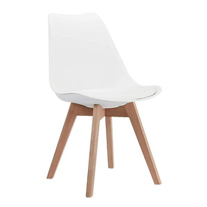 Silla de Comedor <span class=keywords><strong>Tulip</strong></span> Económica y Moderna con Cojín Tapizado, Mueble de Plástico para Sala de Estar, Restaurante y Cafetería de Interior - Product Image 1