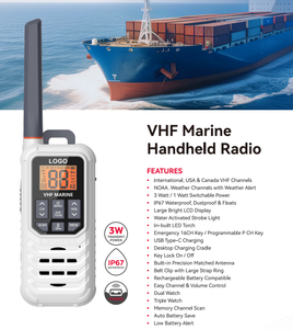 วิทยุสื่อสารแบบพกพา VHF สำหรับเรือเดินทะเล ระบบดิจิตอล ระยะทาง 3 กม. กันน้ำ พร้อมระบบสื่อสารแบบอนาล็อกสองทาง - Product Image 3