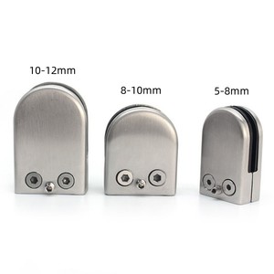 Thiết kế hiện đại 10-12mm kính kẹp lan can & tay vịn trong nhà vuông loại phẳng ban công hành lang cột ổn định Glass Clips - Product Image 2