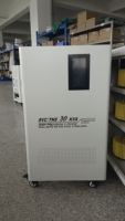 Stabilisateur de tension numérique SVC à affichage LCD en cuivre série TNS 30KVA, haute puissance, triphasé 415V, 80% d'entrée 380VA AC