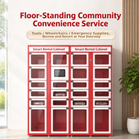Armoire de location partagée intelligente et personnalisable, armoire de gestion d'équipements sportifs et d'outils avec code QR pour la commodité communautaire