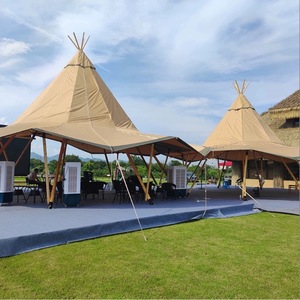 XUYE Indian Tent Large <b>Canvas</b> Four Season Waterproof Wedding Party Tent Quick Opening Steel <b>Frame</b> Diagonal Bracing - Product Image 3