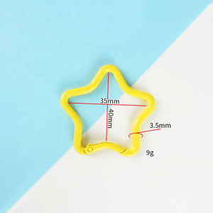 Mosquetón de Metal de Aleación de Zinc Impermeable Color Macaron, Gancho para Colgar en la Mochila con Forma de Estrella de Cinco Puntas, Estilo Caramelo, Joyería DIY - Product Image 6