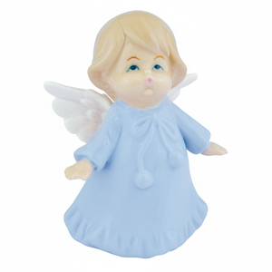 Escultura de Ángel de Cerámica Azul Cielo, 6.5*5.2*9.9 Pulgadas, Diseño de Ángel - Product Image 2
