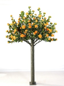 Árbol de Cerezo Artificial <span class=keywords><strong>con</strong></span> Luces LED, Decoración Alta para Exteriores, Centro de Mesa Rojo, Maceta Blanca - Product Image 5