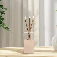 Bougie éternelle avec vase en verre, bougie sans flamme ni fumée, porte-bougie décoratif, lampe florale pour la maison, centre de table, cadeau